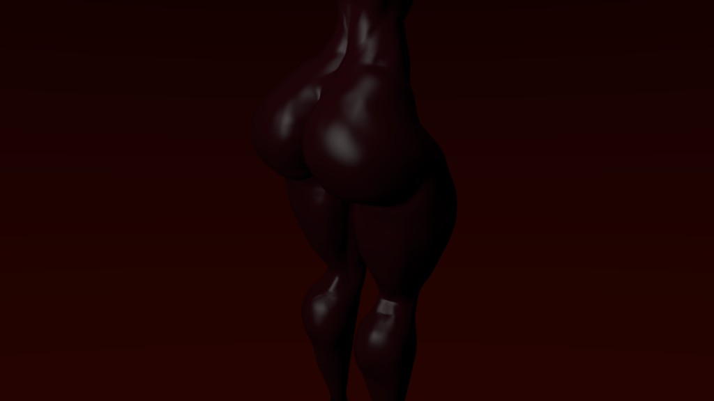 Curvy female basemesh (no hands/feet) preview image 3